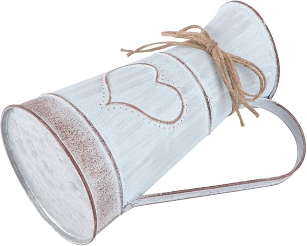 Metallblomstervase, rustikk potte vintage vase, 23,5X11cm
