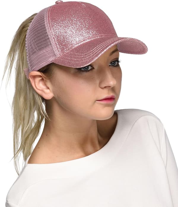 Hattsandscarf Hästsvans Kepsar Messy Bulls Trucker Plain