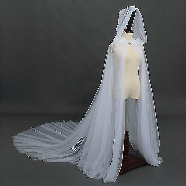 Bröllopshuva Kappa Lång rygg Bröllop Cape White