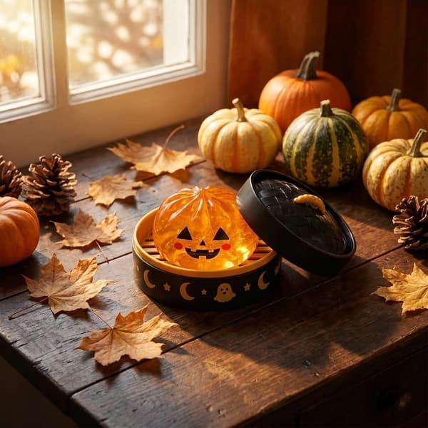 Halloween Spooky Ghost Dumpling, Dumplings Squish med Steamer Stressbolde Stressaflastning Fidget Sensorisk til Helligdags- og Fødselsdagsgaver
