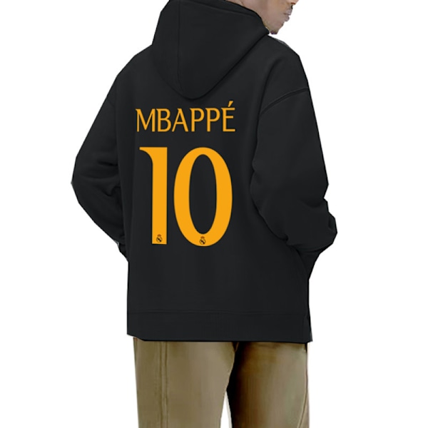 Fotboll Sport Real Madrid Mbappe Hoodie Hoodie Herr Höst Ungdom Trendigt Märke Lös Axel Långärmad Topp black XXL