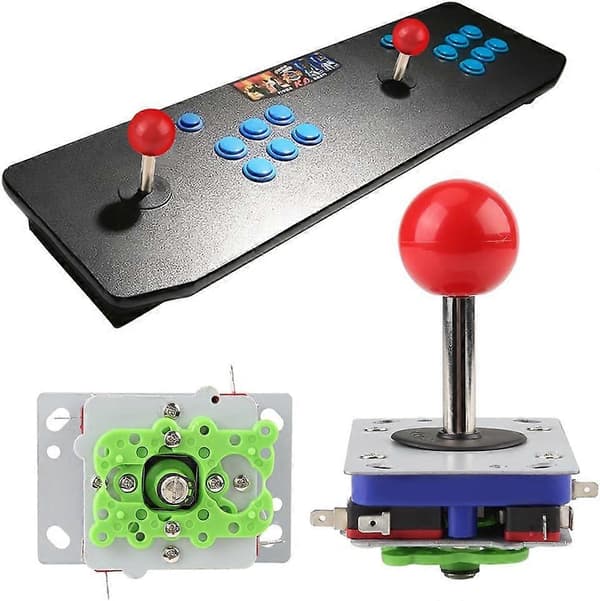 1-Spelar Arkadknappar och Joystick DIY Controller Kit, 2/4/8 Vägs Speljoystickboll för Arkadspel