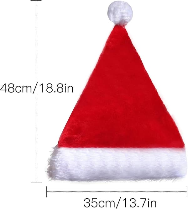 LED Julehat - Lysende Julemandshat, Julehat til Voksne, Unisex Plys Behagelige Julehatte