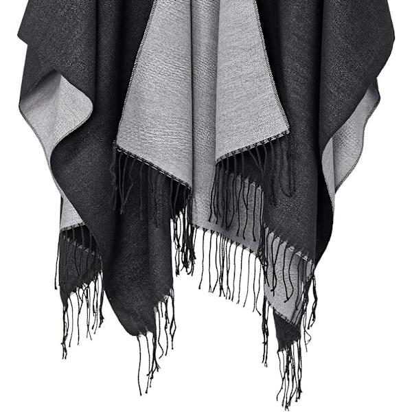 Ponchokappor för kvinnor med öppen framtill Cardigan filt omslag för höst/vinter