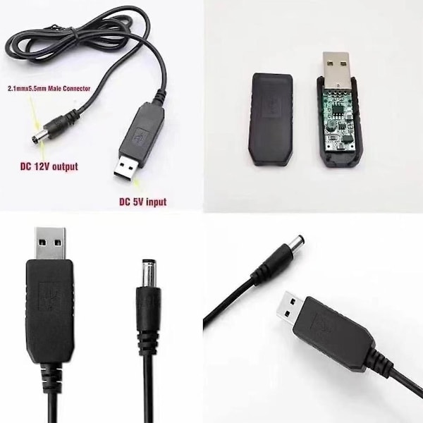 Dc5v till 5/9/12v Usb Power Charging Cord Boost Line Step Up Kabel 5V