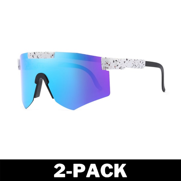 Polariserade Sportsolglasögon Unisex Vintergatan 2-Pack
