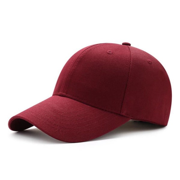 Män Kvinnor Solid Snapback Baseball Cap Utomhussport Hattar Justerbar hatt winered onesize