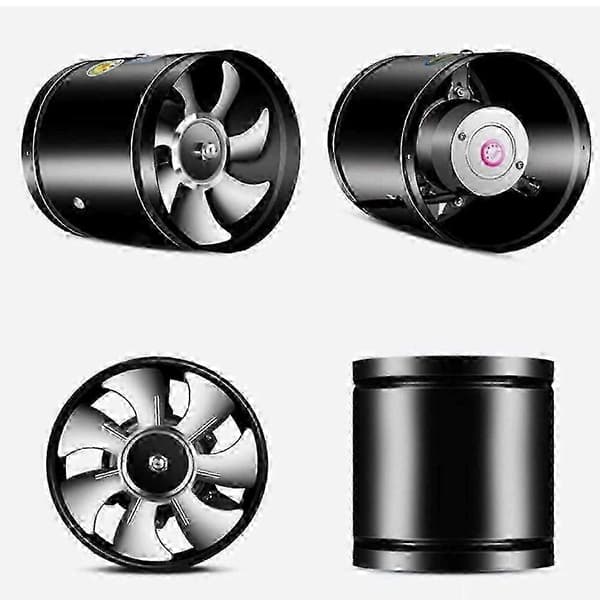 Kraftfull Tyst Badrumsfläkt med Super Sug för Multifunktionell Ventilation Black 200mm