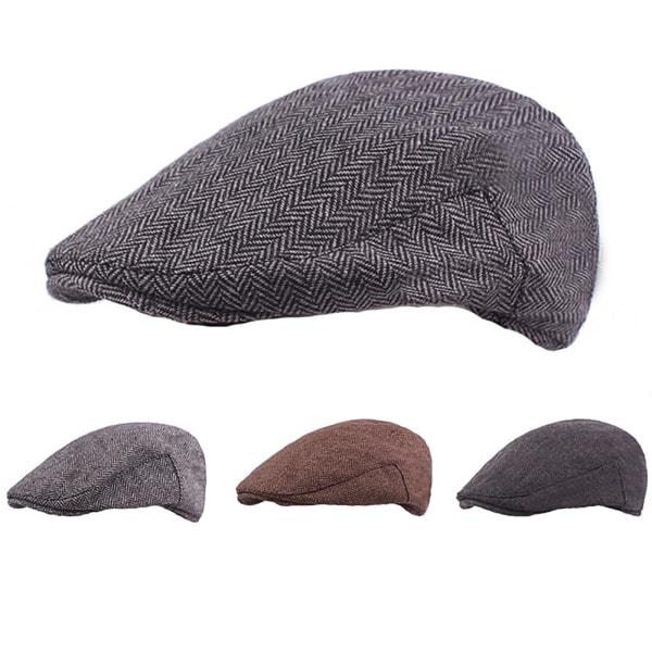 Unisex Newsboy-keps för män Golf Driving Flat Drivers Hat Light Grey