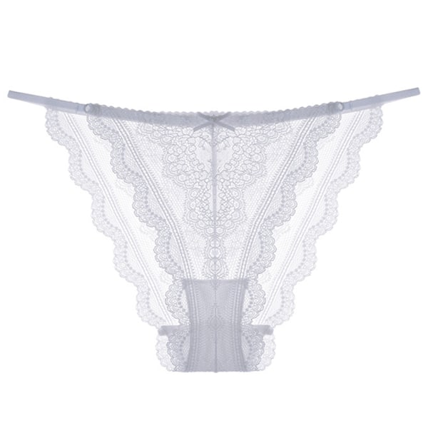 Damblommiga spetstrosor Låghöjda G-string Trosor Underkläder white XL