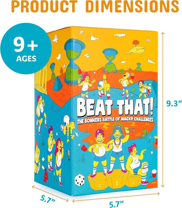 Beat That Game og Household Objects Expansion Combo Pack, Familieselskapspill for 2 spillere - Barn, voksne