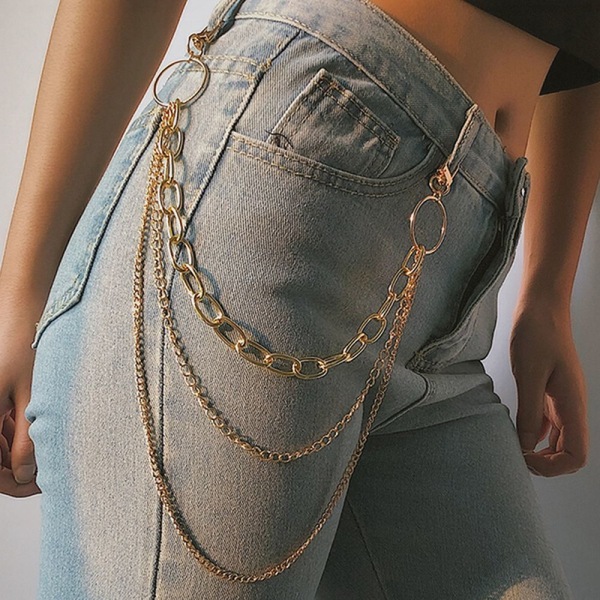 Midja Chain Byxor Chain GULD STYLE1