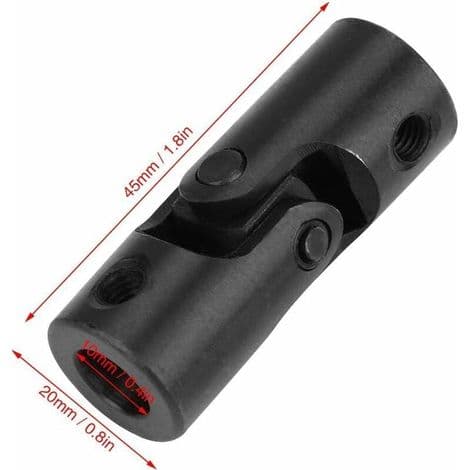 10 mm kardanled / U-led (ID: 10 mm / OD: 20 mm) til RC-modelmotorer (fly, både, robotter osv.)
