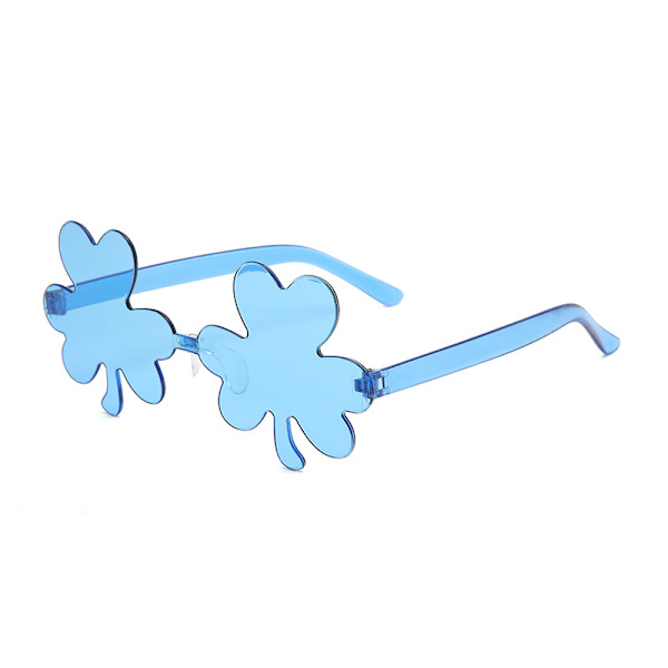 Shamrock Personality Trend Ett stycke ramlösa Glitzy PROM party godisfärgade glasögon blue