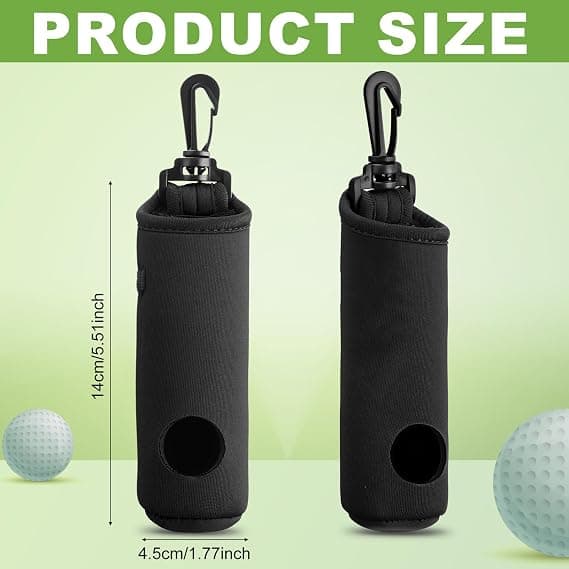 4 stykker golf tee holder golfbold bærepose boldholder nøglering bælteclips gaver tilbehør