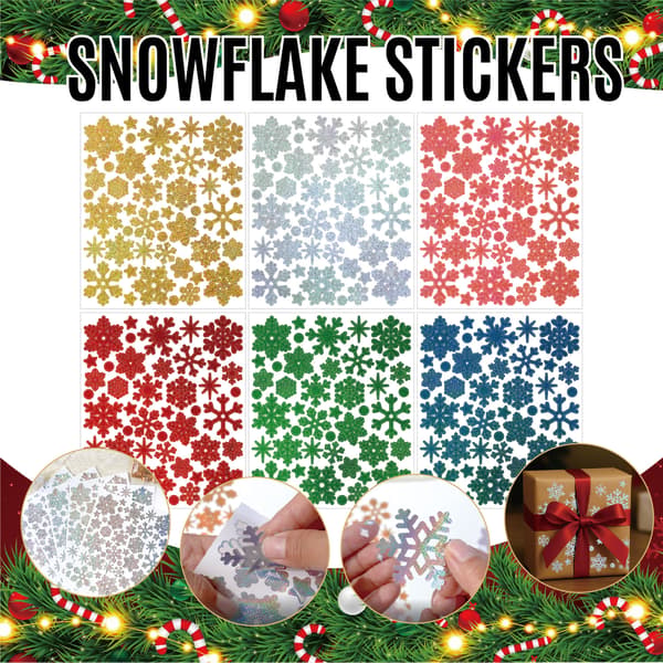 12 Snowflake Klistremerke Håndverk, Julepynt, DIY