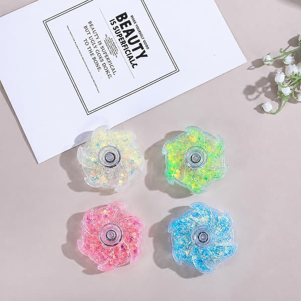 Fidgetleker 5 stk, flytende glitter Fidget Spinners for barn fra 3 år+, angstlindrende Fidget Spinner, festgaver sensoriske leker gave til gutter og jenter