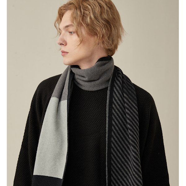 Herr ullscarf höst och vinter förtjockning och present all-match