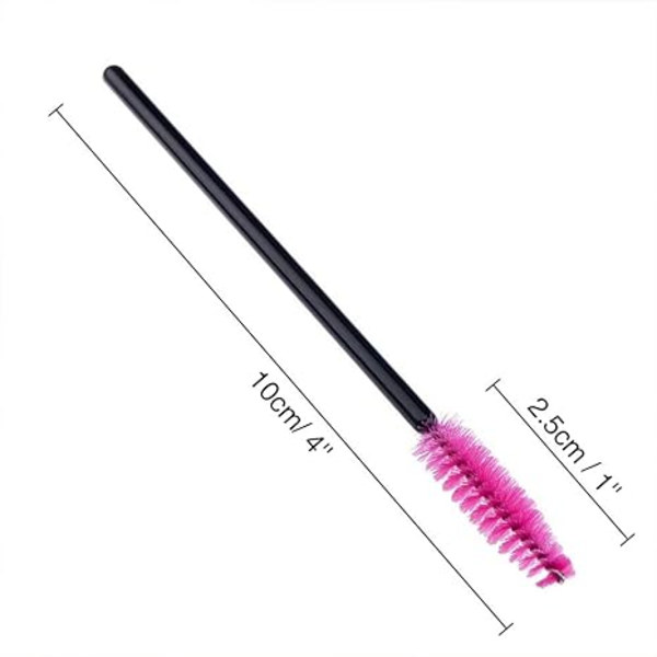 Engångsögonfransmascaraborstar Stavar Applikator Makeup Kit 100 Pack Black Rod Rose Red*100