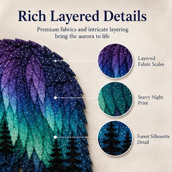Nordlys Dyreliv DIY Patchwork Kit, Lagdelt Stof Dyrehåndværk