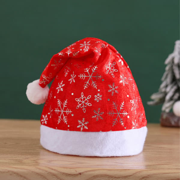 #10-pakke med Gips Julemandshatte, Sølv Sne Julemandshatte#