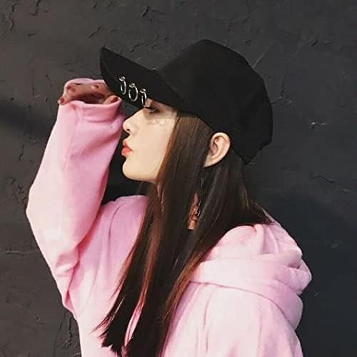 Hat Ring Baseball-Cap - Suga-Snapback Baseballkasket med Jernringe (Sort) (Medium, Sort)