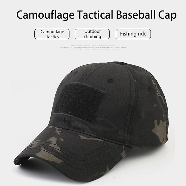 Baseballkepsar Kamouflage Taktisk utomhussoldat Combat Paintball justerbar hatt A9 none