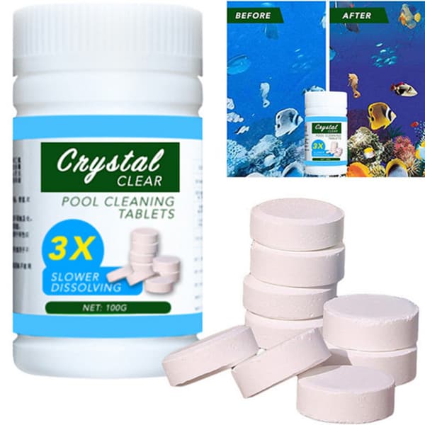 Flydende Mini Spa Kemikaliedispenser, Klor/Brom Tablet Floater, til 1-tommer tabletter, Inkluderer 1 dispenser + 1 flaske brusetabletter.