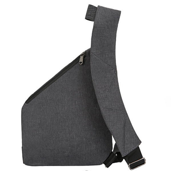 Liten Sling Bag Plånbok Stöldskyddsaxelväska Herr Dam Crossbody-väska grå - Perfet gray Left Side