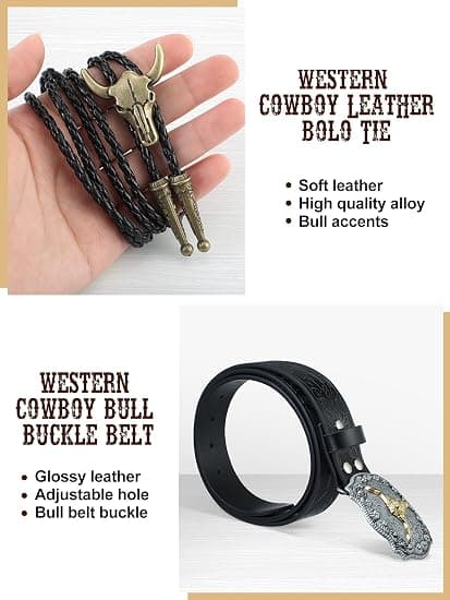 4 kpl cowboy-asu miehille, länsimainen asu Halloween L