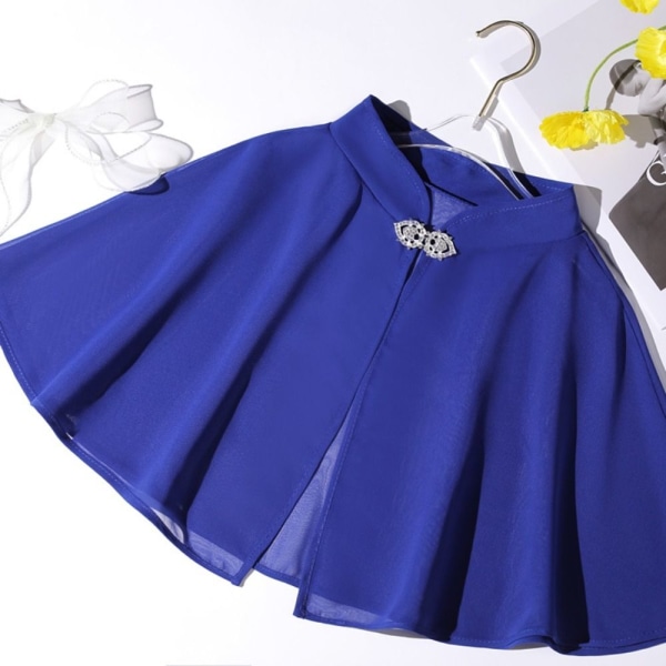 Bride Cape Chiffong Sjal BLÅ blue