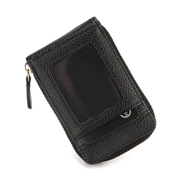 RFID PU-läderkorthållare Cash Wallet Coin Dragkedja för M Coffee