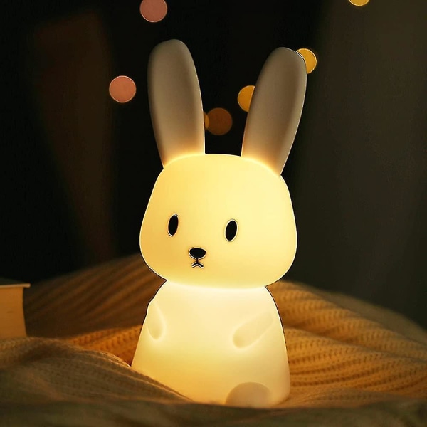 Nattlampa Barn Söt kanin Baby LED-lampa Färgskiftande Bärbar Djur  Silikonlampor USB Laddbar Kanin Nattlampa För Barn Toddler Sängbord cca6 |  Fyndiq