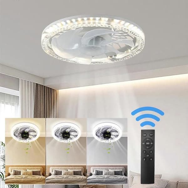 Takvifte - 4 hastigheter - 3 lysfarger - 360° sving - 45W