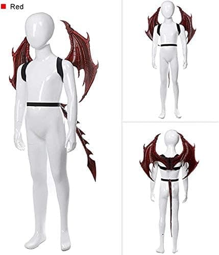 Halloween Dragekostume Cosplay Karneval Vinger Hale Tilbehør til Børn