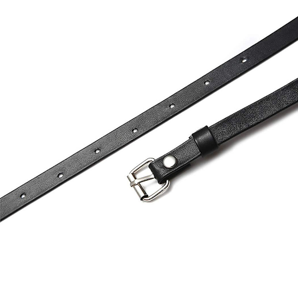 Punk Läder Body Chain Svart midja Kedja Layered Club Ring Bälte Belly Chain
