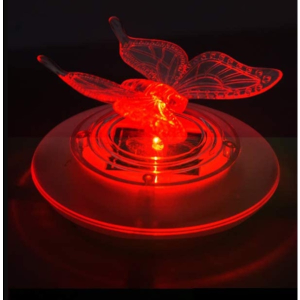 Solar Pond Lights Vattentät LED RGB Solar Floating Lights Butterfly