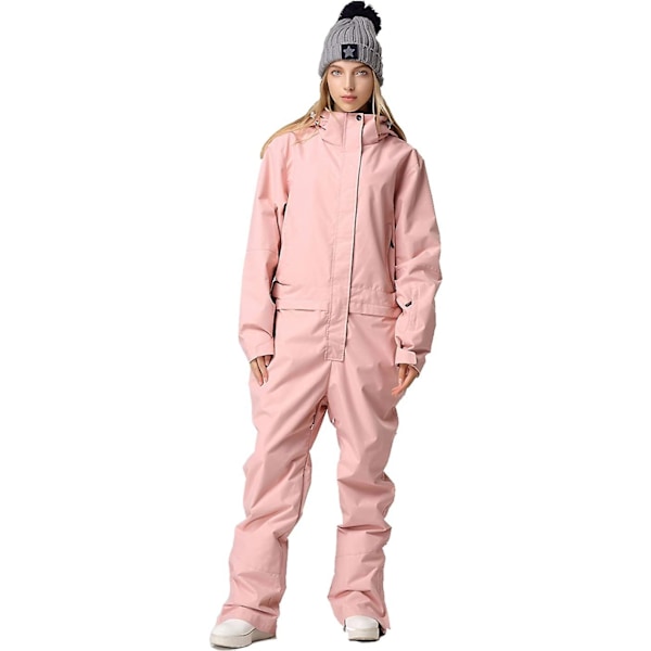 One Pieces Skiddräkter Jumpsuits Par Skidräkt Overaller Vinter utomhus Vattentäta snödräkter för snösport pink M