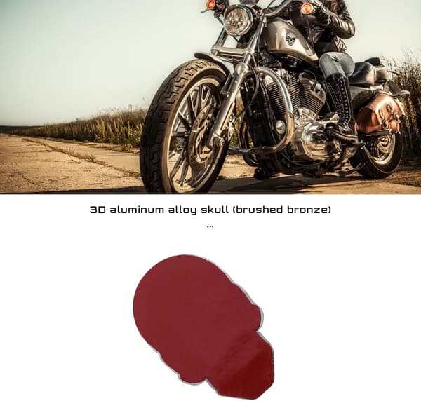 3D Metal Dødningehoved Bilmærkat, Vandtæt Emblem Decal til Bil, Lastbil, Motorcykel, Køleskab & Computer, Titanium Sølv