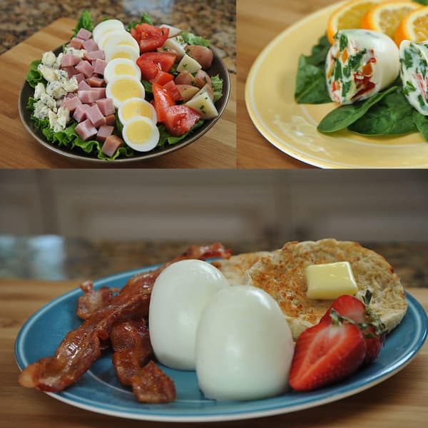 Egglettes-munankeitin – kovaksi keitetyt munat ilman kuorta, 4 munakuppia