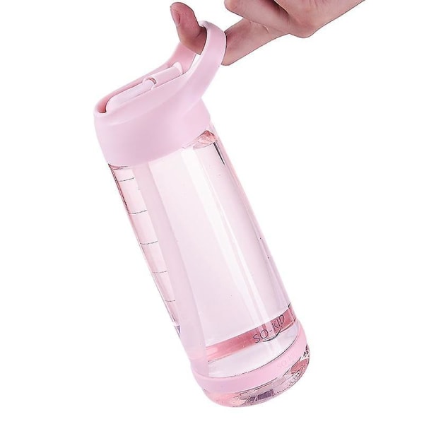 Utomhussport vattenflaska sugrör Pink 850ml