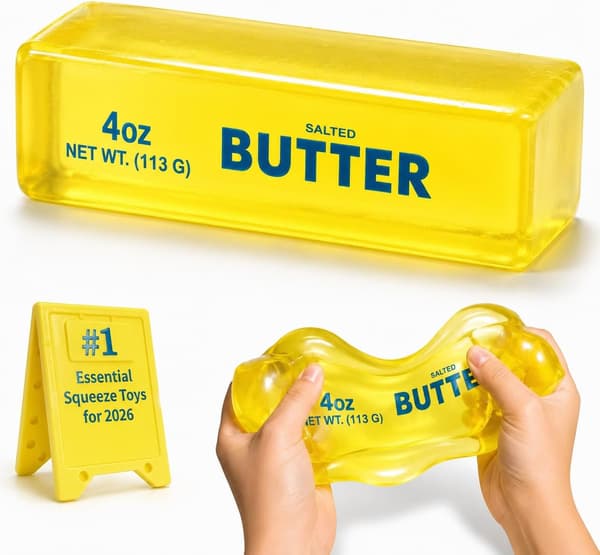 Smør Squishy, Klem Blød Smør Lykke Squishy Hud Langsomt Stigende Sensorisk Stress- og Angstdæmpende Fidget til Voksne Gave Nyhed Angstdæmpende Skrivebord