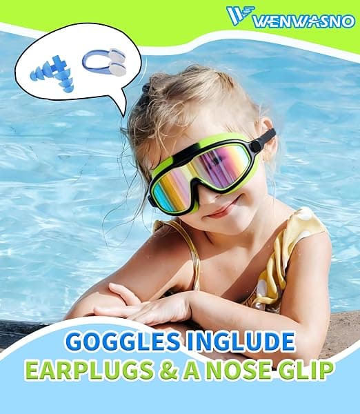 Simglasögon 2-pack Anti-Fog UV-skydd Poolvatten Barn Simglasögon för 3-15 år