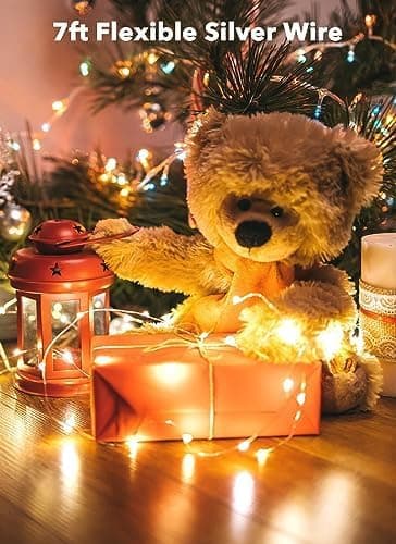 LED-ljusslingor – Eldflugor & Månsken – 20 lysdioder per slinga, vattentäta, silvertråd – För bröllop, fester, sovrum – DIY-hantverksprojekt