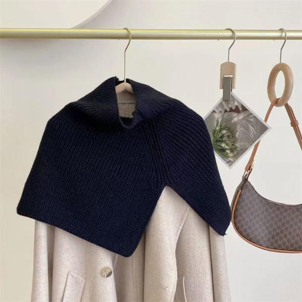 Stickad Scarf Neck Wrap Sjal GRÅ grey