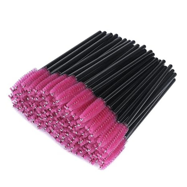 Engångsögonfransmascaraborstar Stavar Applikator Makeup Kit 100 Pack Black Rod Rose Red*100