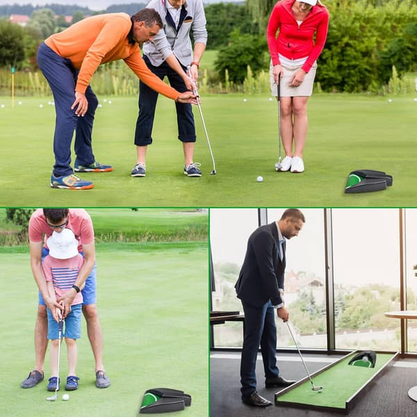 Automatisk puttmaskin - Golfkopp med automatisk retur för inomhus-/utomhusträning