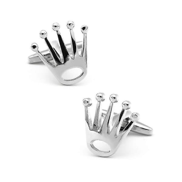 Klassiska Manschettknappar Manschettknappar Knappar Krona Modellering Design Nyhet Manschettknappar (2 Par, Silver)