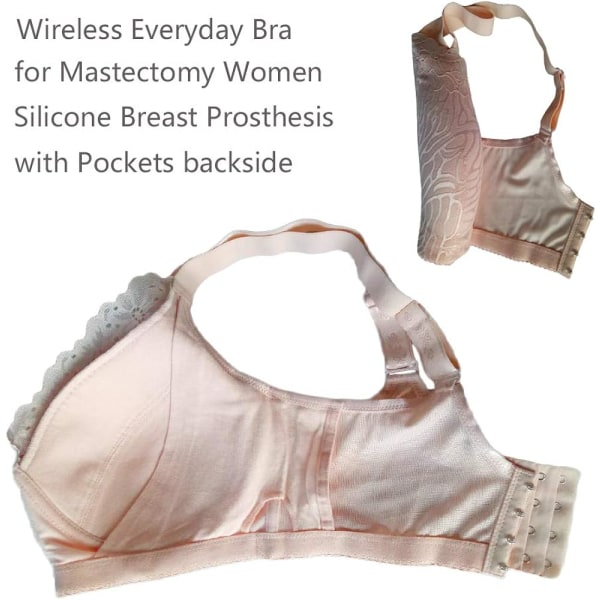Women Everyday BH för Mastektomi Silikon Bröstprotes Bcup