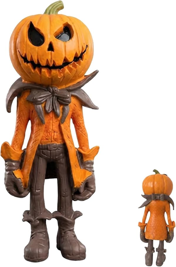 Halloween Gresskarmann-figur, Gresskarhode-statue for Halloween-dekor | Skummel Jack O' Lantern-figur Borddekorasjon, Høst Halloween Hjem